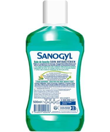  Sanogyl SANOGYL Antibacterial Mouthwash 500 ml Pack of 4 - Buy Online on GoSupps.com