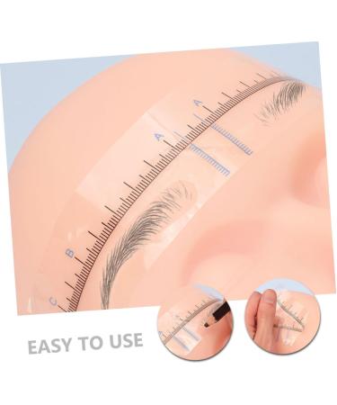 DOITOOL 50pcs Eyebrow Positioning Ruler Nail Sticker Mold Eyebrow Template Eyebrow Measuring Tool Set Scale 18.00X3.80X0.10CM Blue - Buy Online on GoSupps.com