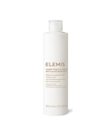ELEMIS Luxury Bath & Shower Milk Daily Body Wash Infused with Moisturising Oil for Gentle Cleansing of Dry Sensitive Skin Nourishing Foaming Cream with Natural Aromatics Warm Tonka & Vanilla Bath & Shower Milk 300ml