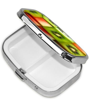 Kiwi Watermelon 2 Compartment Small Pill Case | Cute Travel Pill Box Organizer for Purse & Gifts - Buy Online on GoSupps.com