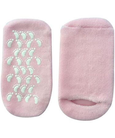 Buy Spa Socks - Reusable Cotton Gel Softening & Moisturizing Foot Care Tool | Pink Silicone Peeling Socks - Buy Online on GoSupps.com
