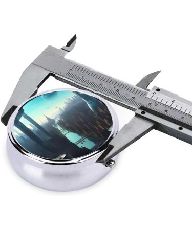 Cities of The Future: Portable 3-Compartment Round Pill Box Organizer for Travel & Purse - Buy Online on GoSupps.com