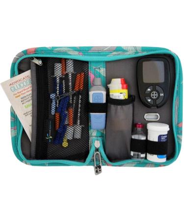 Sugar Medical Deluxe Diabetes Supply Bag - Secure Carry Case for Diabetic Essentials with Test Strip Disposal Pocket and ID Window (Beach Floral) - Buy Online on GoSupps.com