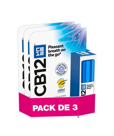 CB12 - Spray haleine fra che - Sans alcool - Combat la mauvaise haleine instantan ment - Ar me menthe - Utilisation quotidienne - Lot de 3x15 ml