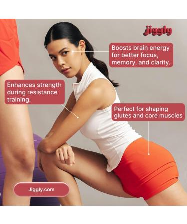 Jiggly Creatine Monohydrate Gummies for Men & Women Boost Focus Strength and Endurance Anti-Melting Formula Vegan Gluten-Free Non-GMO 5g of Creatine per Serving (Natural Strawberry 90 ct) Natural Strawberry 90 Coun  - Buy Online on GoSupps.com