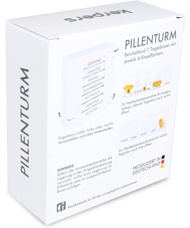 Kerpers 7-Day Pill Organizer Box | Made in Germany | 4 Compartment Medicine Box for Tablets & Supplements | 20 Pieces | International Shipping - Buy Online on GoSupps.com