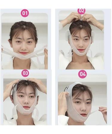 BODOBTF Beauty Face Lift Belt V Face Shaper Slimming Bandage Thin Chin Skin Firming Soft Silica Gel Facial Slimming Tool WHITE - Buy Online on GoSupps.com