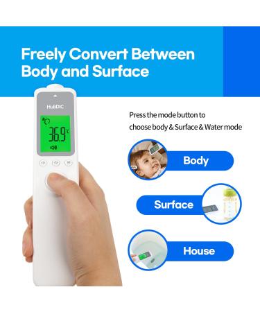 Shop Hubibaby No-Touch Allotment Thermometer - Digital Infrared for Adults & Children | Fever Alarm Fast & Precise - HFS-1000 (White + Hygrometer) | International Shipping Available - Buy Online on GoSupps.com