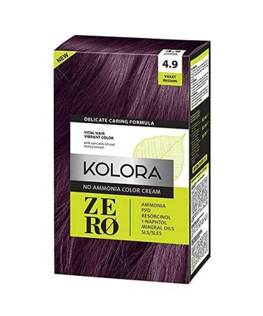 KOLORA ZERO 4.9 VIOLET PASSION AMMONIA HAIR DYE