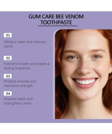 Gum Care Bee Venom Toothpaste Fluoride Free Whitening Anti-Plaque Fresh Breath 100g - Buy Online on GoSupps.com