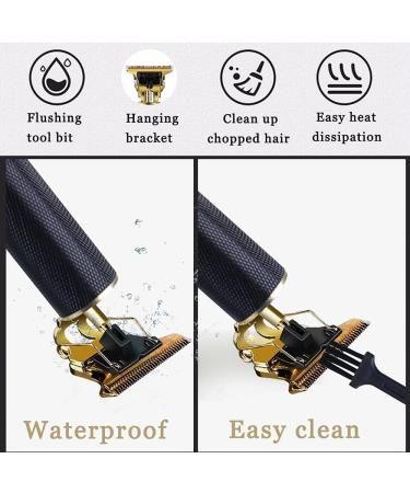 OSMARI Hair Trimmers T-Blade Trimmer Cordless Rechargeable Grooming Kits Zero Gapped Detail Beard Shaver with 3 Guide Combs for Family Children Men's (Black) - Buy Online on GoSupps.com