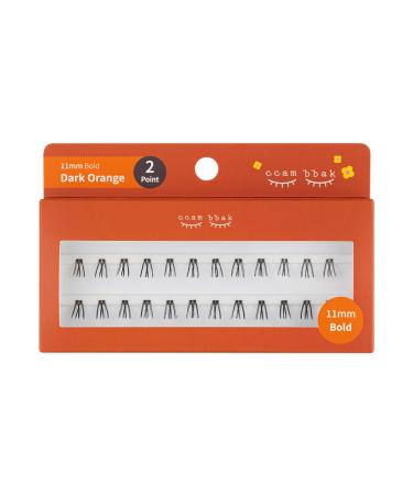CCAMBBAK Bold - Looks So Natural False Eyelashes Handmade Lightweight Individual Lashes K-Beauty Extension Lengthening Wisps Authentic Fake Eyelashes (11mm Bold (Black) 2Point)