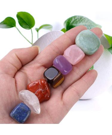7PCS Colorful Healing Crystals Gift Kit Crystal Healing Stones Set Polished Stones 7 Chakra Set Tumbled Stones for Wicca Reiki and Energy Crystal Healing - Buy Online on GoSupps.com