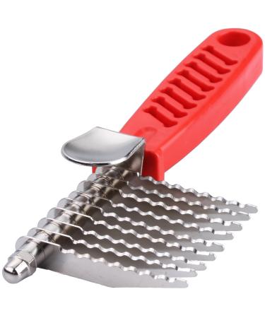 QUMY Stainless Steel Dog Comb - Pet Grooming Rake for Dematting and Removing Matted Hair - Buy Online on GoSupps.com