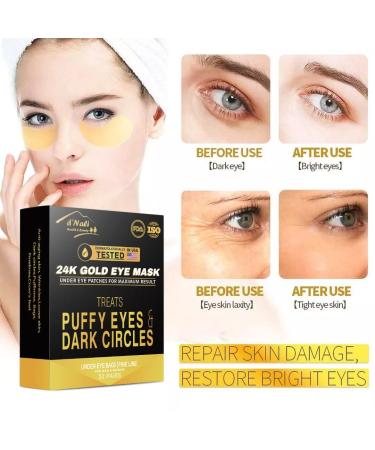 D'Nali 24K Gold Eye Mask Patch 2 Count - Pack of 20 | Hydrating Under Eye Treatment - Buy Online on GoSupps.com