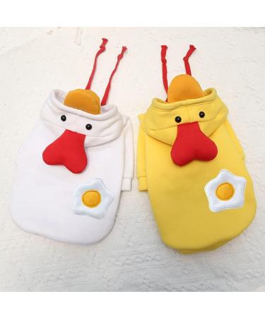 Soft Yellow Dog Hoodie Sweater for Small Dogs - Puppy Apparel (Size Small) - Buy Online on GoSupps.com