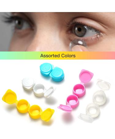 15-Pack Flip-Top Contact Lens Cases | Assorted Colors for Secure Storage | International Shipping Available - Buy Online on GoSupps.com
