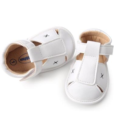 MK MATT KEELY Baby Boys Soft Sole Sandals | Toddler Anti-Slip First Walking Shoes 6-12 Months - White - Buy Online on GoSupps.com