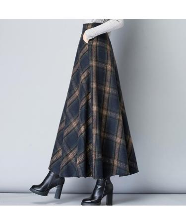 Buy Elegant Dark Blue Boho Long Winter Skirt for Ladies | Asymmetrical Waist & Floral Pattern - Casual & Chic - Buy Online on GoSupps.com