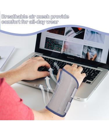 Buy Nucamper Breathable Wristwear for Arthritis Relief - Adjustable Metal-Style Wrist Bandage for Men & Women (Gray-Marine S/M Right Hand) - Buy Online on GoSupps.com