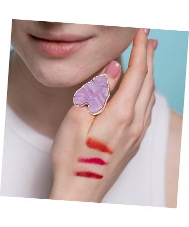  Gogogmee 6 Piece Nail Art Palettes Portable Nail Polish Mixing Trays with Imitation Agate Ring Shape for Nail Paint Mixing Mobile Use Lightweight Clean - Buy Online on GoSupps.com