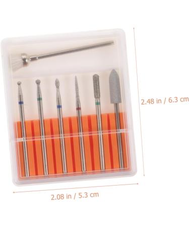 Lurrose 1Set grinding head set Handpiece File manicure pedicure drill bits Trimmer Polish acrylic remover cuticle drill bit to rotate Tungsten steel Polishing file nail - Buy Online on GoSupps.com