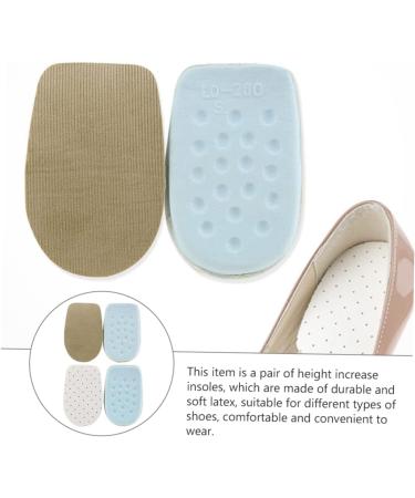 Height Increasing Insoles for Men & Women - 2 Pairs Inner Heel Inserts Latex Shoe Comfortable Lift Pads 10x6x1.2cm - Buy Online on GoSupps.com