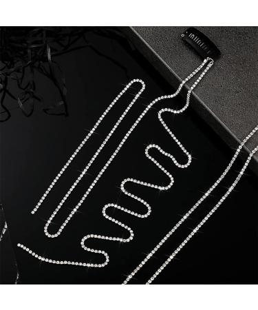 4 PCS Sliver Rhinestone Hair Chains Bling Tassel Clips - Crystal Hair Extension Accessories for Women and Girls - Buy Online on GoSupps.com