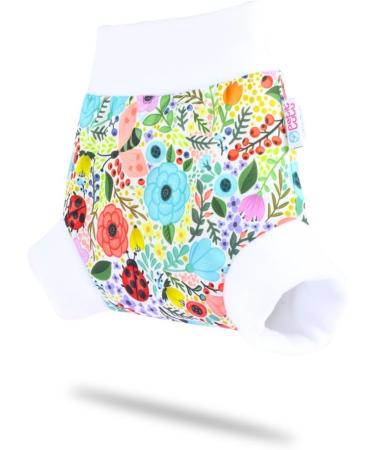 Petit Lulu Pull Up Cloth Nappy Wrap | Size XL | Washable Diaper Wrap | Reusable Cloth Nappies | Made in Europe (Blooming Garden) - Buy Online on GoSupps.com
