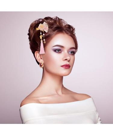 FRCOLOR 2Pcs Japanese Tassel Kimono Flower Hairpins - Traditional Duckbill Hair Barrettes for Women & Girls - Buy Online on GoSupps.com