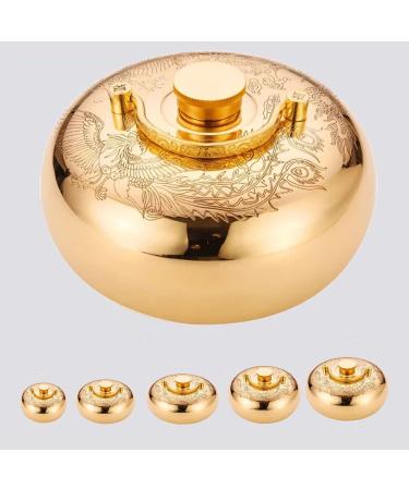 1l/2l/3l hot water bottle with a soft cover heat bottle for adults small heat bottles children cozy fashion thickens brass (color: craft stumbers size: 13cm (hand warm) (hand warm) craft bottle