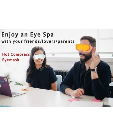 JUTIYAS Rechargeable Heat Eye Mask for Dry Eyes - Hot Steam Sleep Mask for Eye Care - Gift for Women/Men (White) - Buy Online on GoSupps.com