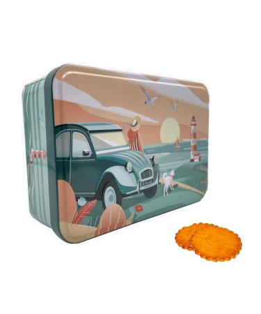 ANTICO CAFFE' NOVECENTO Atelier D | Assorted Butter Biscuit Tin | Butter and Salt Shortbread | Pure Butter Cookies and Palets - 350g | Metal and Tin Car Designs Ocean Lighthouse