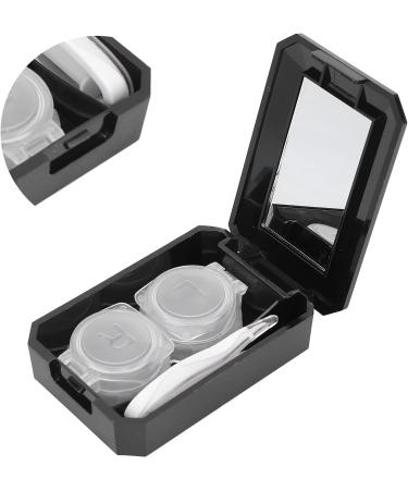 DEWIN Black Contact Lens Box - Storage Container with Tweezers for Easy Lens Removal | International Shipping Available - Buy Online on GoSupps.com