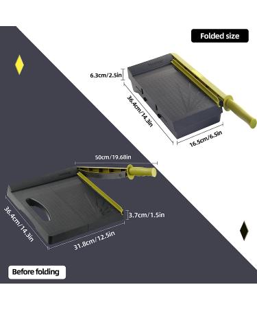 A4 Paper Cutter Guillotine  12" Cut Length  16 Sheets Capacity  Portable Stack Paper Trimmer  Foldable Design for Office Home School Paper Photo Cardstock Label Cutter - Buy Online on GoSupps.com