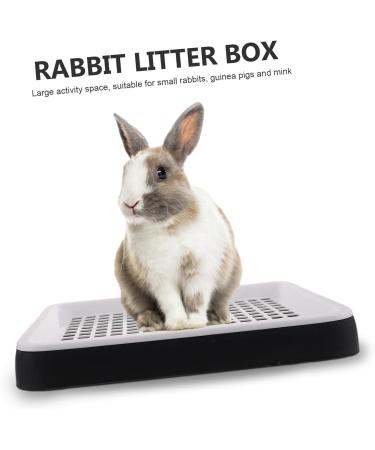 HAPINARY Box Hamster Toilet Bunny Trainer Toilet Plastic Pet Toilet -Fall Bunny Potty Rabbit Training Potty Rabbit Potty Bunny Cage Toilet Small Pet Cage Supply Bunny Pet Toilet 24.5X19.5X3CM Black - Buy Online on GoSupps.com