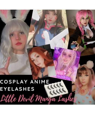 Okdeals 5 Pairs Japanese Style 3D Fluffy Spiky Eyelashes - Little Devil Cosplay Anime Lashes for Natural Beauty Look - Buy Online on GoSupps.com
