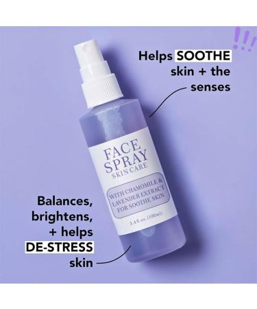 Lavender Hydrating Face Mist Facial Spray with Lavender & Chrysanthemum Lavender Face Toner for Dry Skin Makeup Setting Spray for Face Soothing Face Spray Nourishing Dry Skin & Relieve Acne 100ml - Buy Online on GoSupps.com