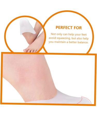 2 Pairs White Heel Protectors Pillow for High Heels | Dance Mat Sebs Heel Pads Toe Covers | Women's Pointed Shoes Toe Protectors - Buy Online on GoSupps.com