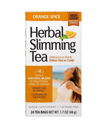 21st Century Herbal Slimming Tea Orange Spice Caffeine Free 24 Tea Bags 1.7 oz (48 g)