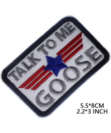 Top Gun 'Talk to Me Goose' Embroidered Patch - White | for Jackets, Jeans, Clothes & Bags - Buy Online on GoSupps.com