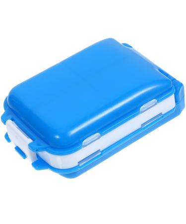 Beaupretty 3 Layers 8 Compartments Daily Medicine Case Daily Pill Organizer Portable Travel Pill Case Pocket Pill Container Blue