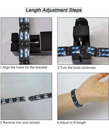 Magnetic Therapy Bracelet & Lymphatic Drainage Ring Set - 1PC Magnet Hard Band 2PCs Magnetic Bracelets with Gift Box & Adjustment Tool | International Shipping - Buy Online on GoSupps.com