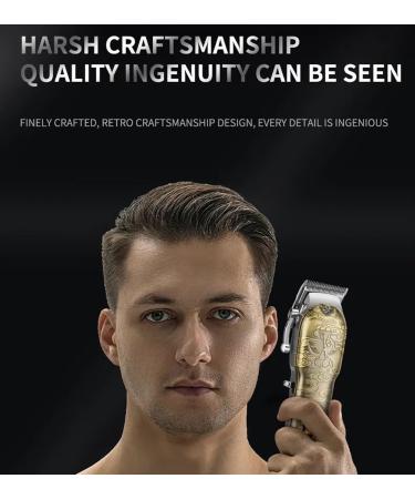 Professional USB Rechargeable Hair Cutting Tool - All Metal Body Hair Clippers with LCD - Electric Trimmers for Barbers - Fast Charging Base - Buy Online on GoSupps.com