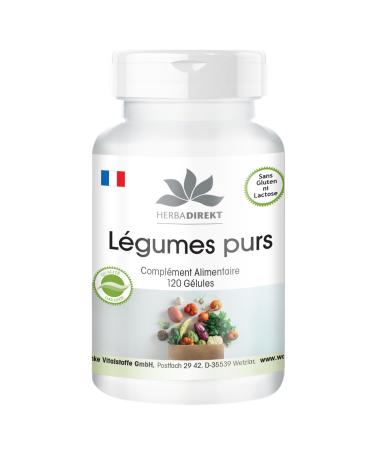 Pure Vegetables - Complex with Carrot, Parsley, Broccoli, Beet, Spinach, Spirulina and More - 120 Capsules | herba direkt - Quality from German Pharmacies