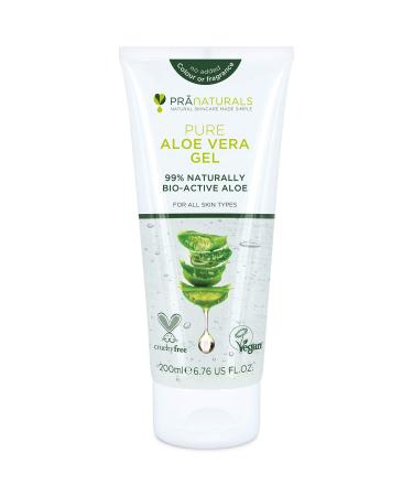 PraNaturals Pure Aloe Vera Gel 200ml Soothing & Hydrating Rich in vitamins bug bites and minor burns Ideal for all skin types Cruelty-free & Vegan 200 ml (Pack of 1)