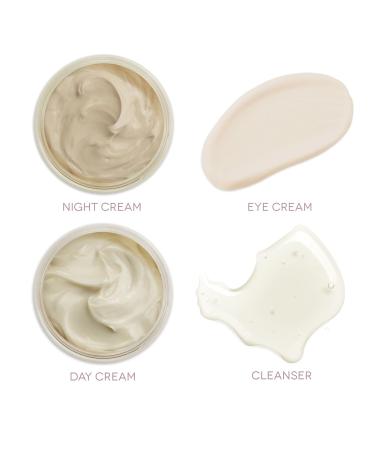 Earth To Skin Tea Time Starter Set | White Tea Cleanser Day & Night Creams Chamomile Eye Cream - International Shipping - Buy Online on GoSupps.com