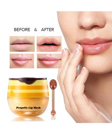 3Pcs Honey Pot Lip Balm Set | Overnight Hydrating Lip Mask & Exfoliator | Beeswax with Vitamin E - Strawberry & Watermelon | Prevent Dry & Cracked Lips - Buy Online on GoSupps.com