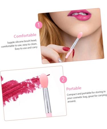 MAGICLULU 4 Sets Lip Gloss Brush Nose Remover Lip Applicator Wands Silicone Makeup Brush Eyeshadow Brush Lip Brush Mini Miss Cosmetic Lipstick Brush Pink - Buy Online on GoSupps.com
