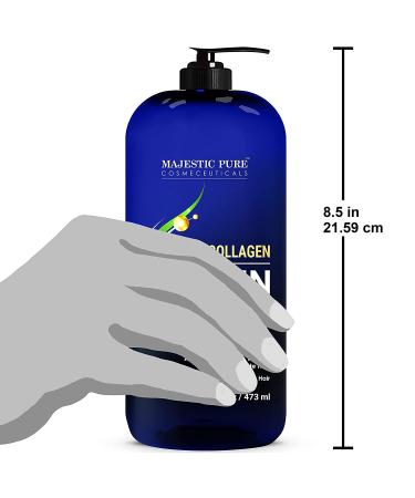 MAJESTIC PURE Biotin Shampoo with Vegan Collagen - Hair Growth, Thickening, Loss, Color Treated - Sulfate Free, Hydrating, Volumizing - 16 fl oz - Buy Online on GoSupps.com